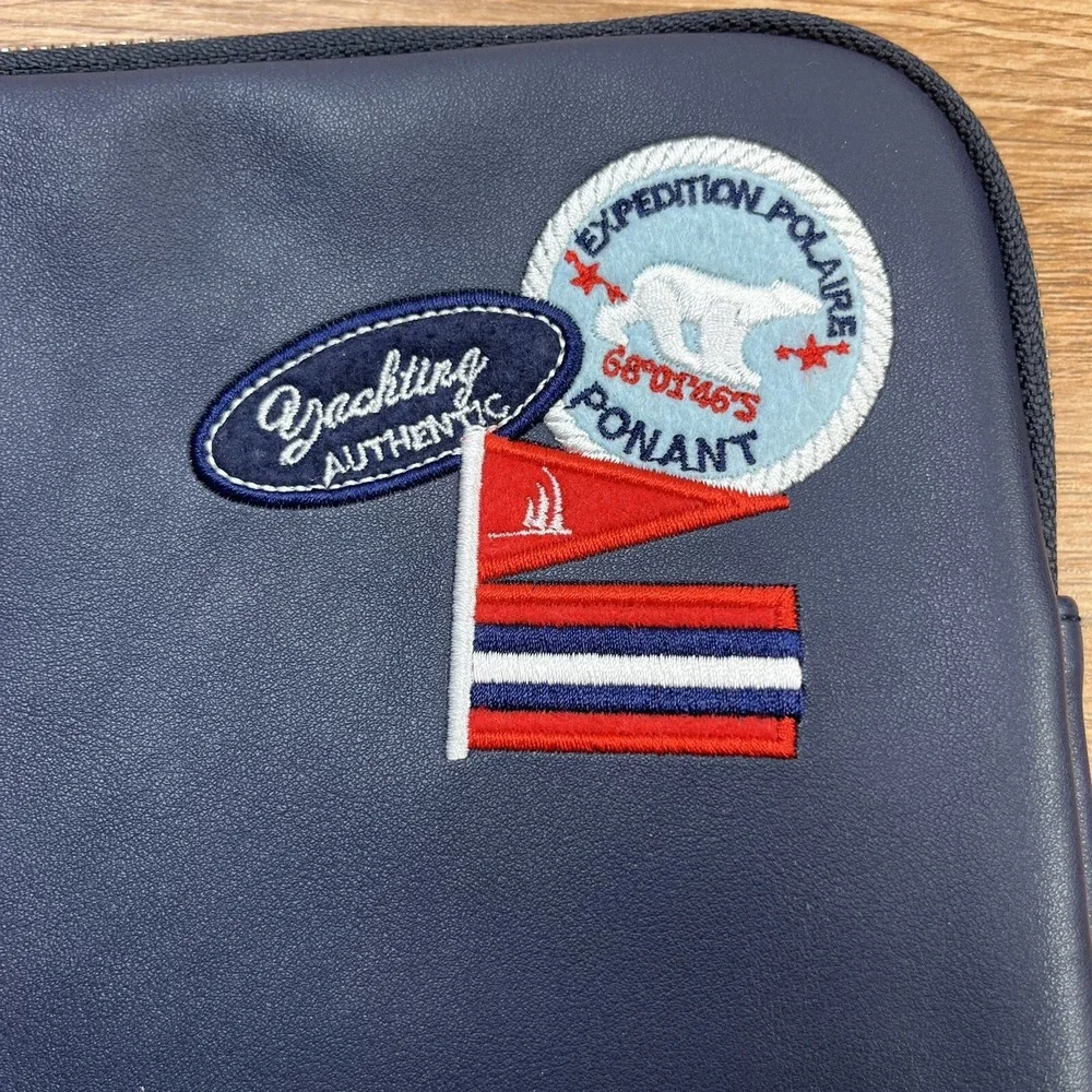 Ponant Yachting Cruise Zip‎ Bag Navy Blue NEW